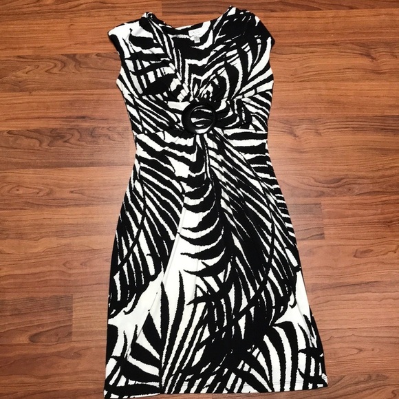 COPY - Cache Black and White Dress, size 2 - Picture 1 of 7